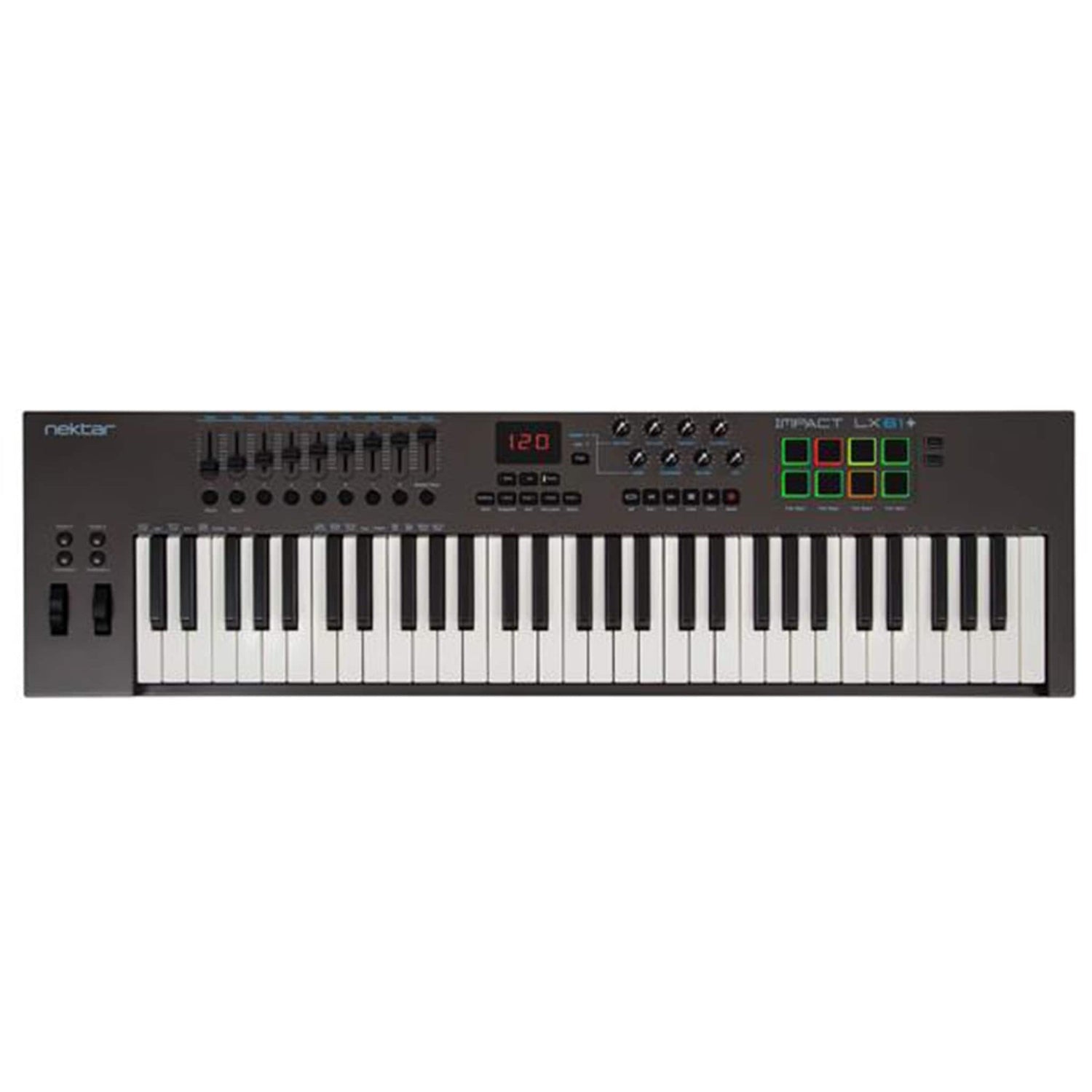 nektar midi keyboards nektar impact lx61+ 61-key midi keyboard