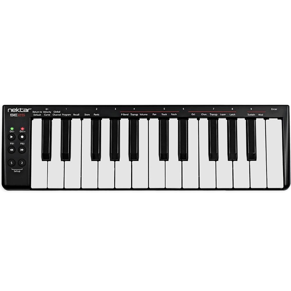 nektar midi keyboards nektar se25 25-key usb mini midi keyboard with bitwig software, cloth, gigbag & ebook