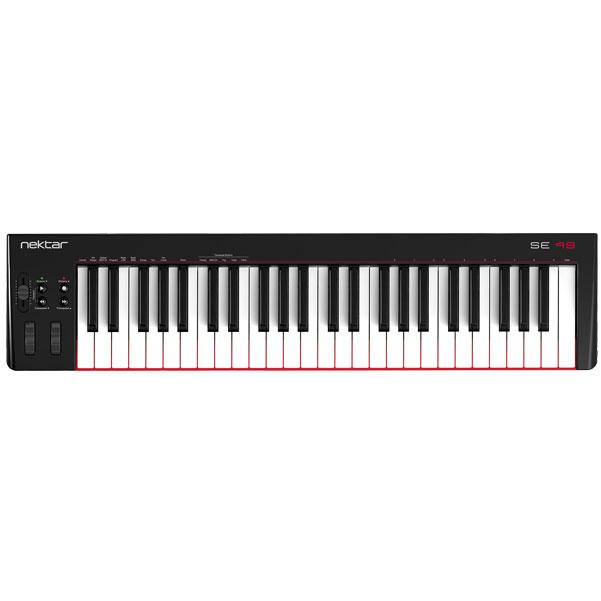 nektar midi keyboards nektar se49 49-key usb midi keyboard bundle with btwig software, cloth, gigbag & ebook