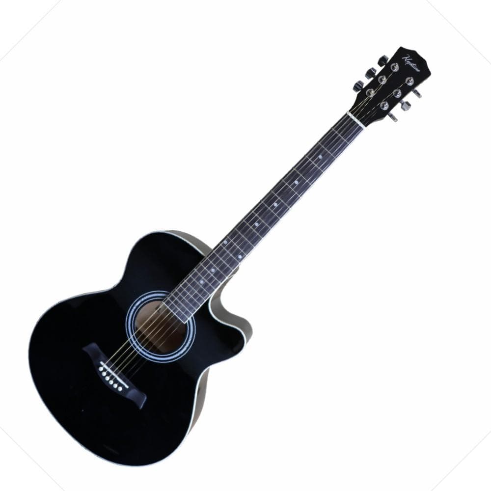 neptune acoustic guitars glossy black neptune m48 40 inch 6 string acoustic guitar #color_glossy-black