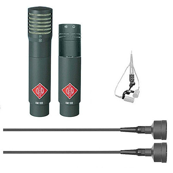 neumann condenser microphones neumann skm100-ms km120/140 stereo microphone set