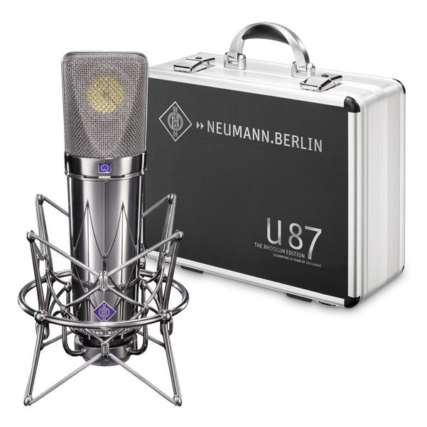 neumann condenser microphones neumann u87 rhodium edition set condenser microphone