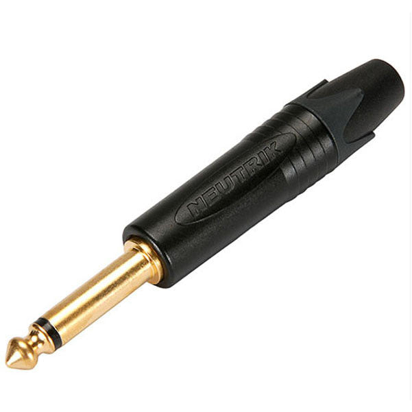 neutrik cables and connectors neutrik np2x-b plug 1/4inch mono black/gold