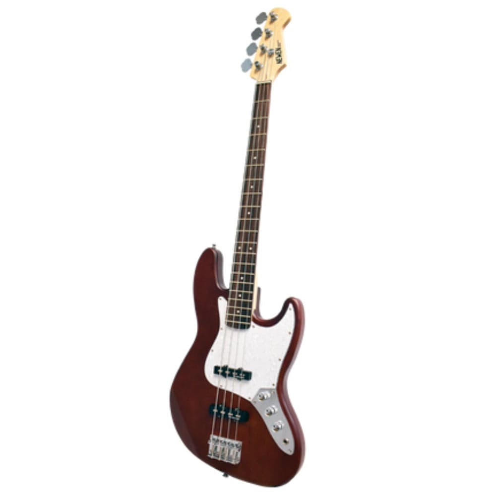 newen bass guitars dark wood newen jazz band 4 string electric bass guitar #color_dark-wood