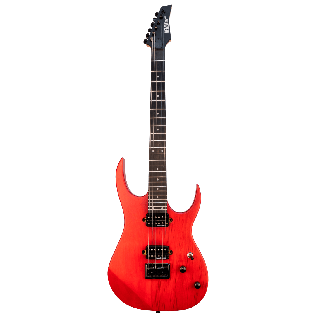 newen electric guitars rock red wood newen rock black tsa-047 6 string electric guitar #color_red-wood