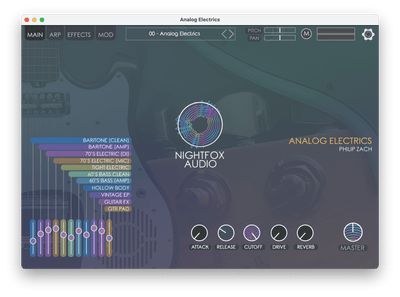 Nightfox Analog Electrics: Analog Synthesizer Bundle – Professional Audio Software & Plugin