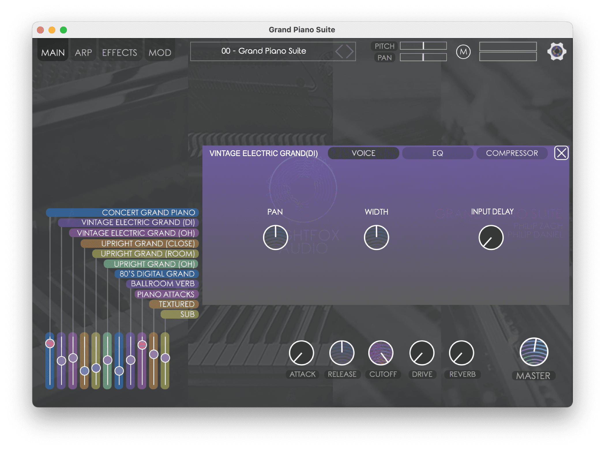 NIGHTFOX_AUDIO Virtual Instruments Nightfox Audio Grand Piano Suite: Grand Piano Library
