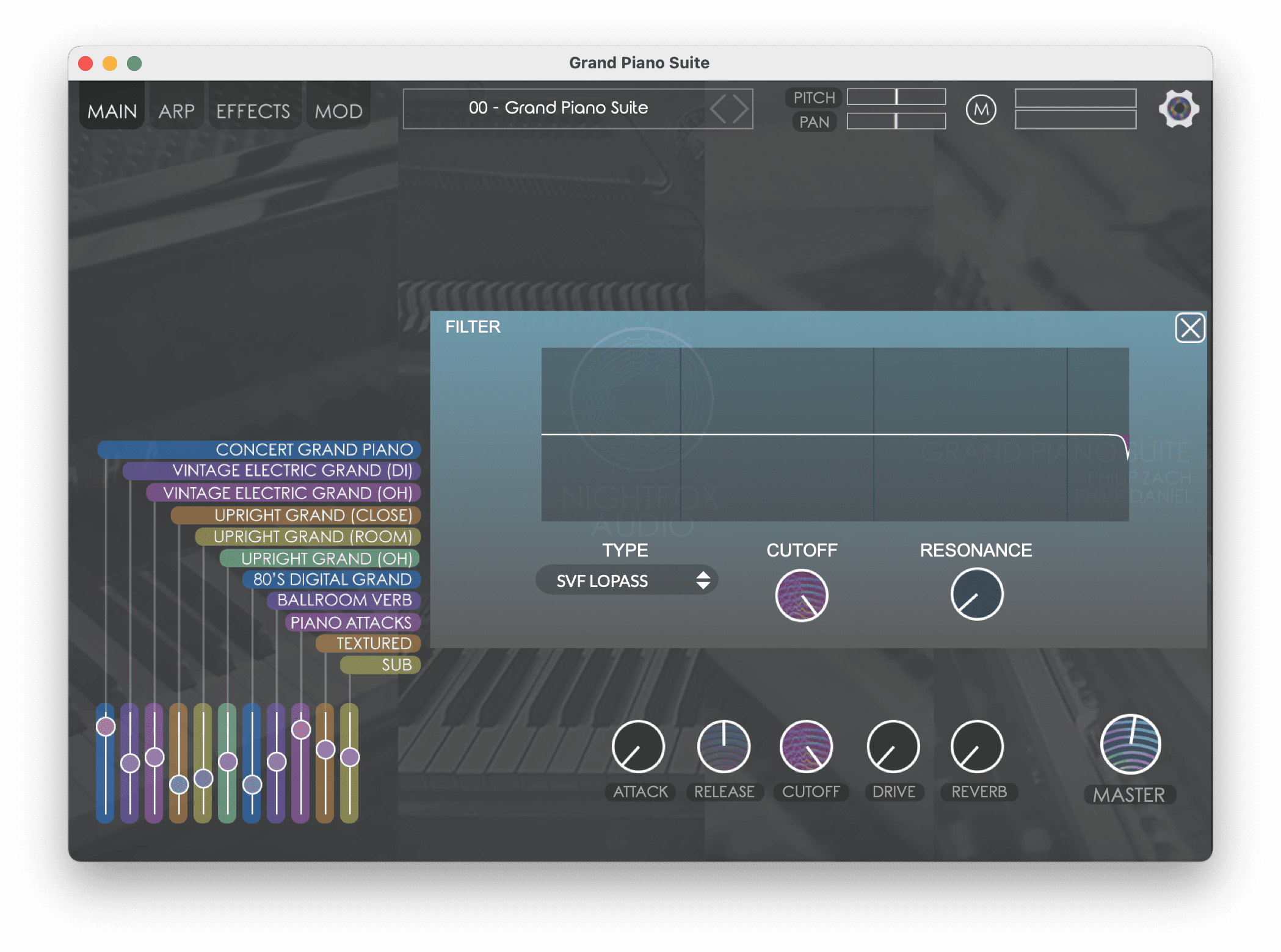 NIGHTFOX_AUDIO Virtual Instruments Nightfox Audio Grand Piano Suite: Grand Piano Library