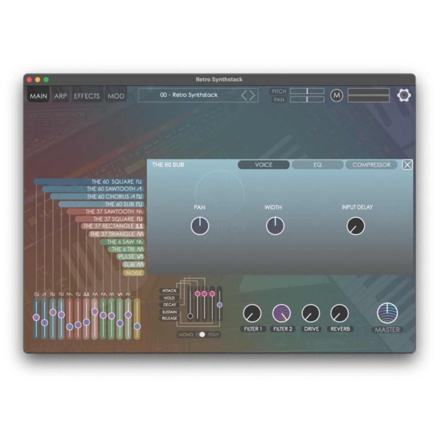 NIGHTFOX_AUDIO Virtual Instruments Nightfox Audio Retro Synthstack Virtual Instrument – Professional Audio Software & Plugin