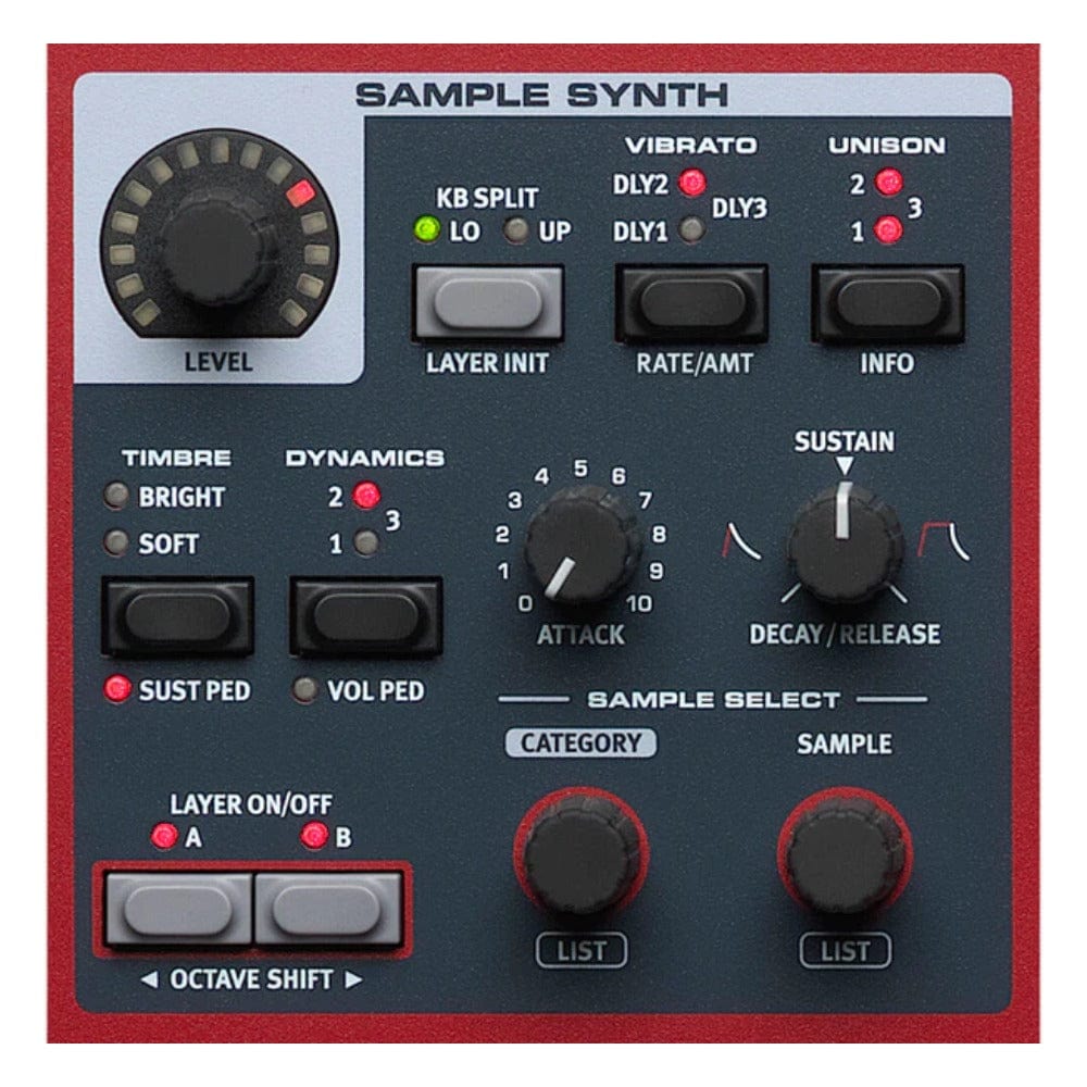 nord digital pianos nord piano 5 triple sensor keybed with grand weighted action digital piano