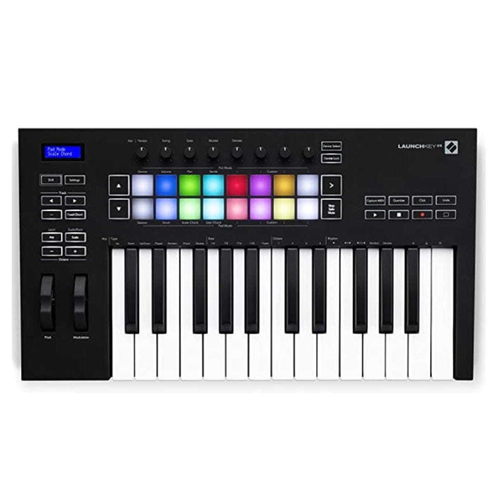 novation midi keyboards 25 keys mk3 novation launchkey mk3 usb midi keyboard controller