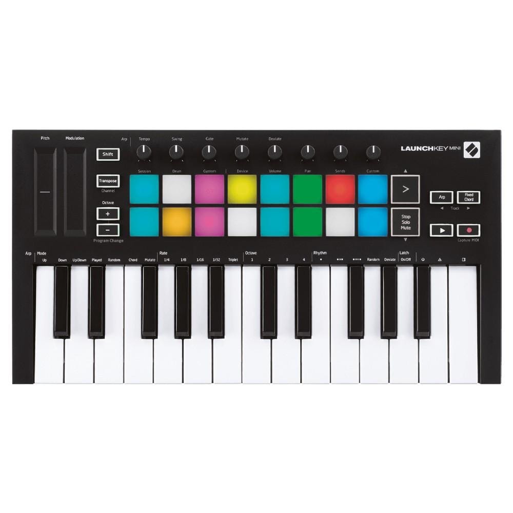 novation midi keyboards novation launchkey mini mk3 25 key usb midi controller keyboard