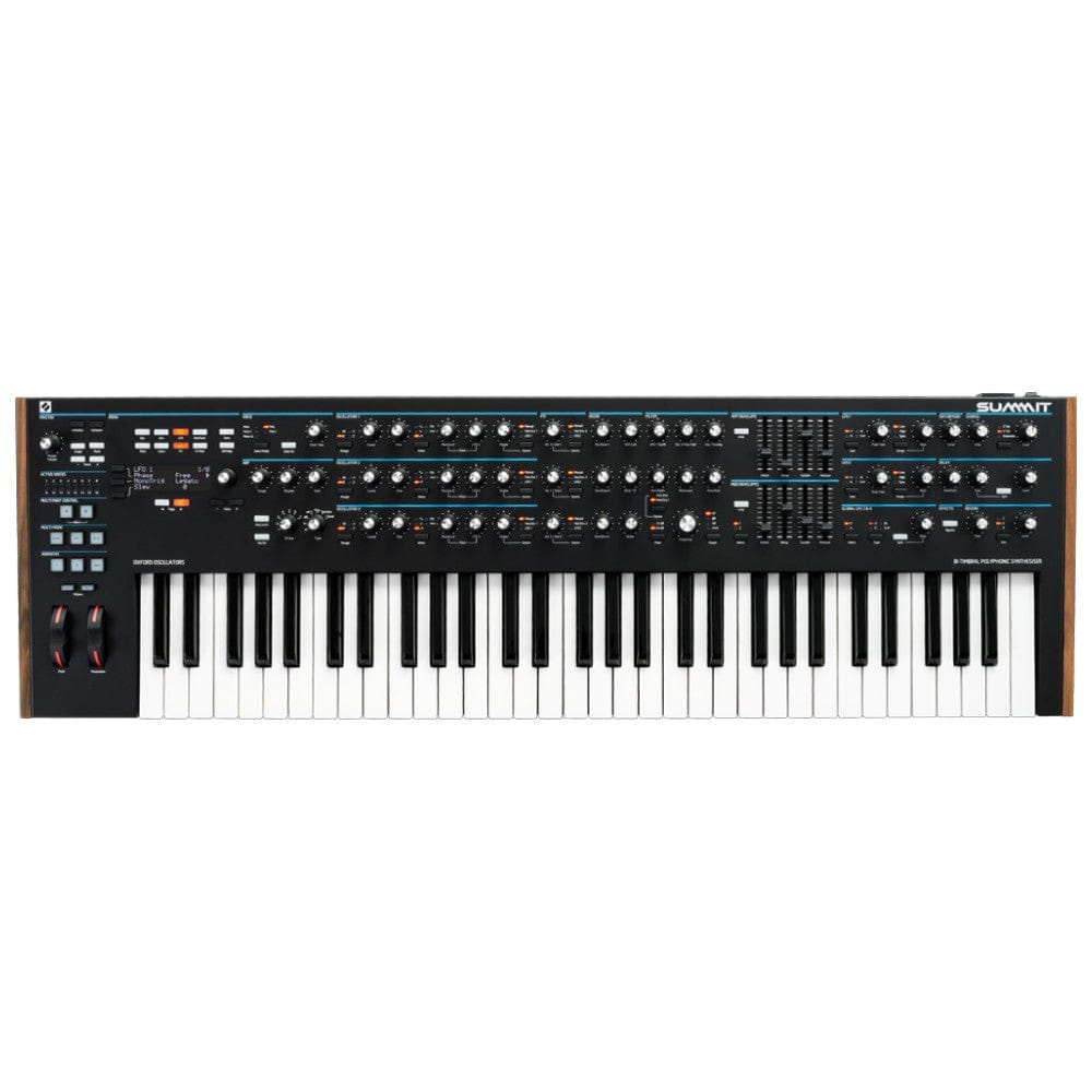 novation synthesizers novation summit flagship two part 16 voice 61 key polyphonic synthesiser