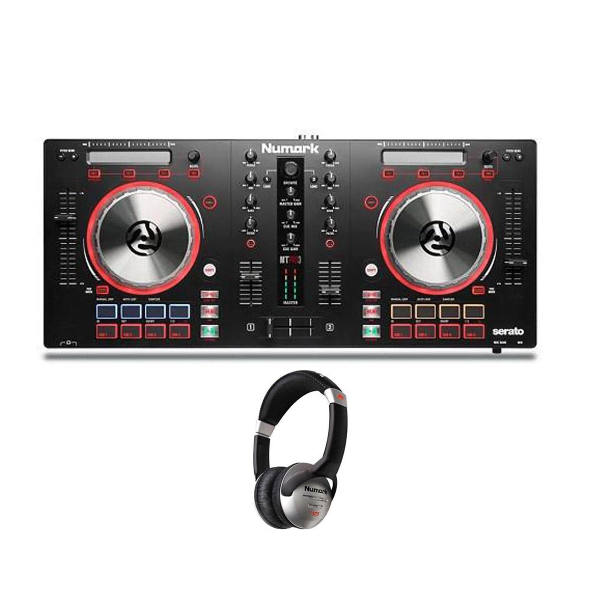 numark dj controller interfaces controller with headphone numark mixtrack pro 3 all-in-one dj controller for serato dj with headphones