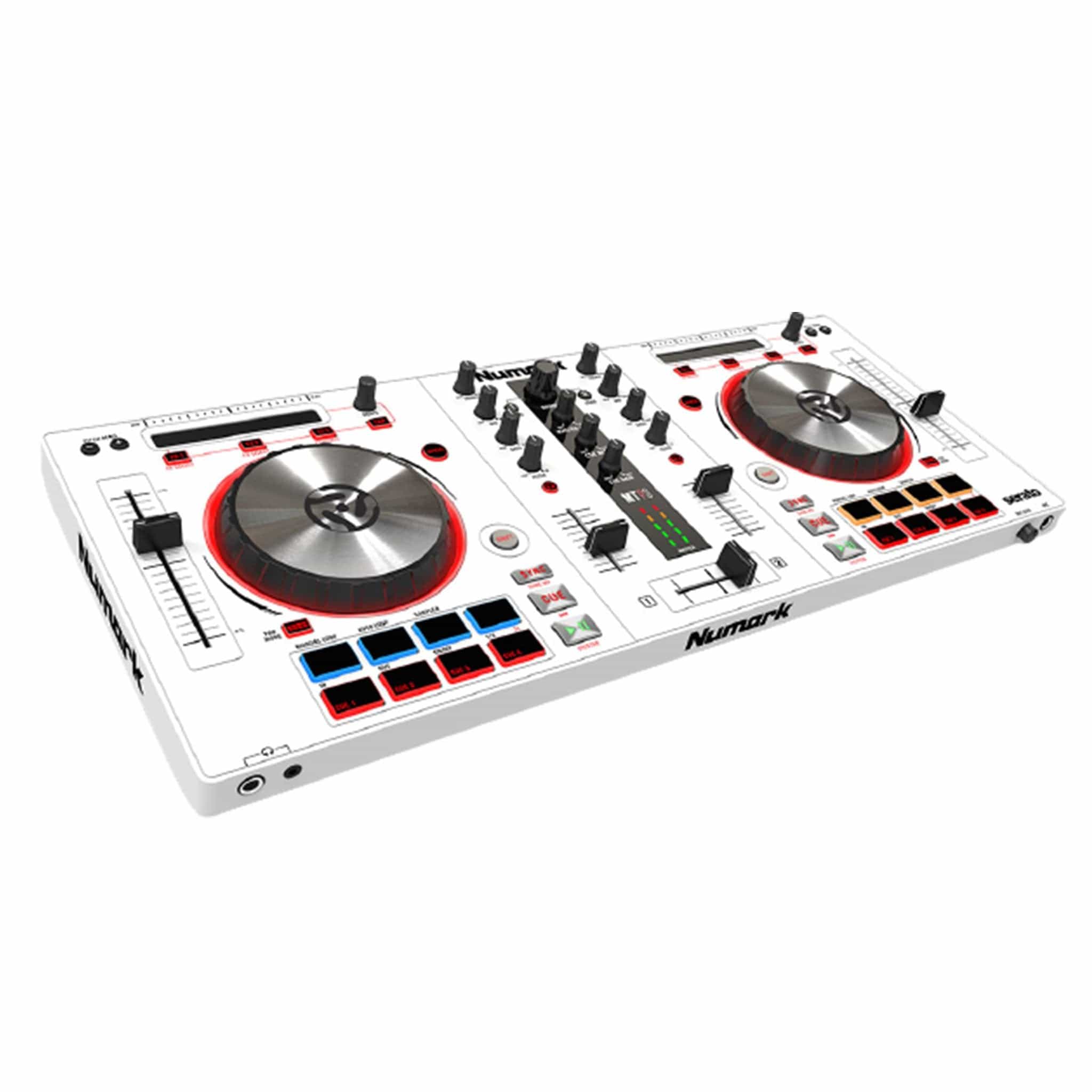 numark dj controller interfaces numark mixtrack pro 3 all-in-one dj controller for serato dj with headphones #color_white