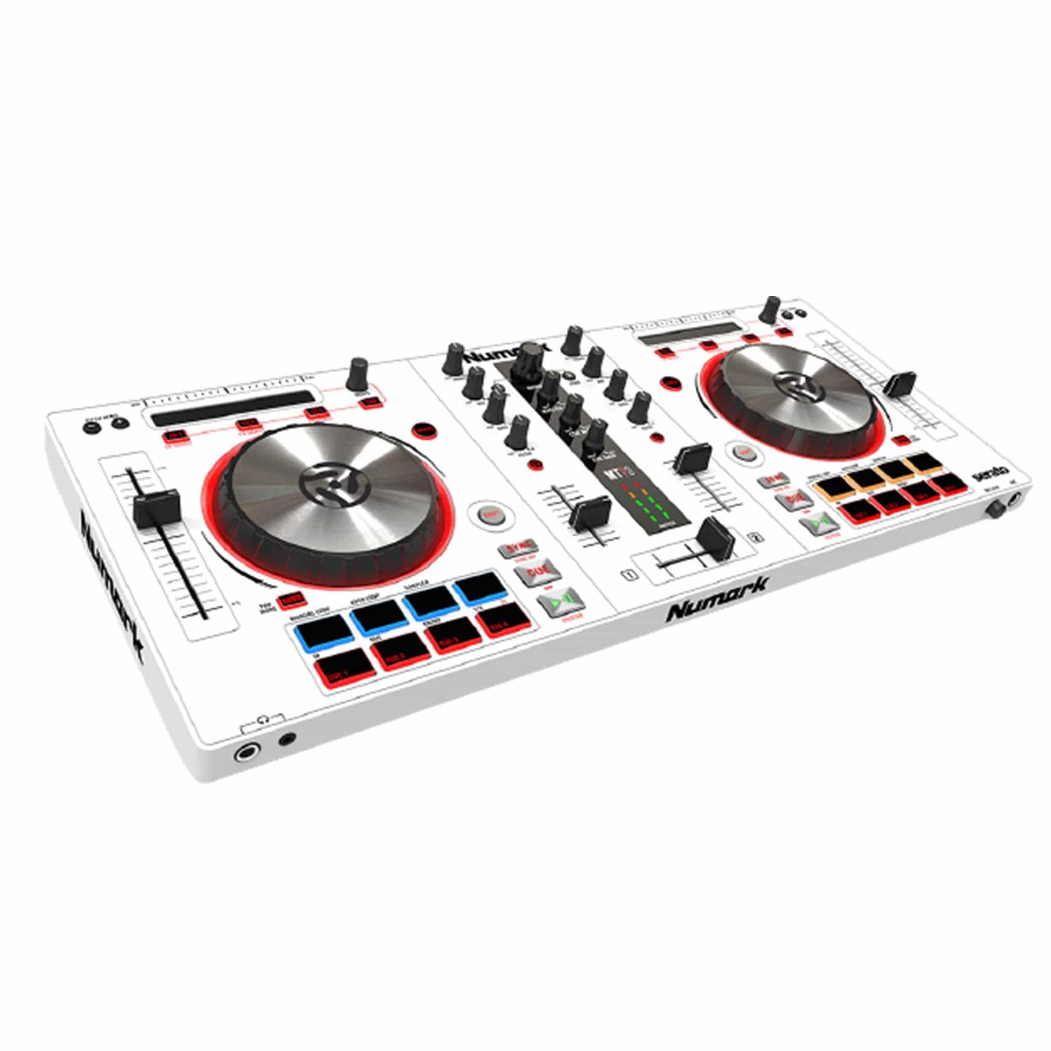 numark dj controller interfaces numark mixtrack pro 3 all-in-one dj controller for serato dj with headphones #color_white