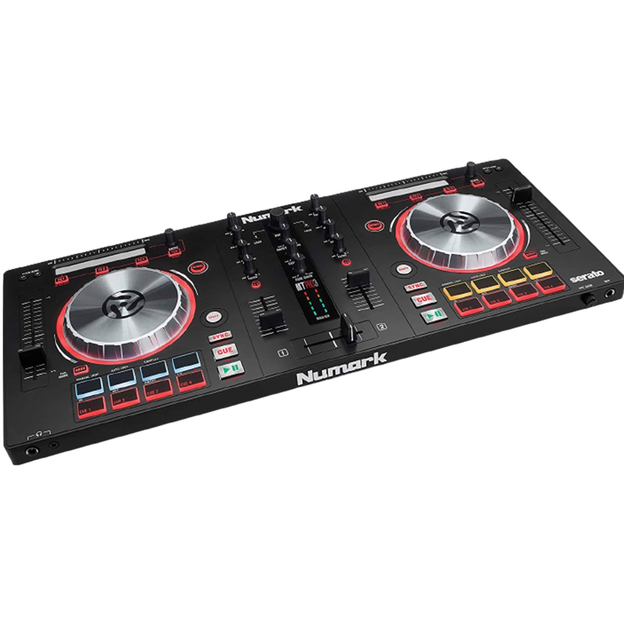 numark dj controller interfaces numark mixtrack pro 3 all-in-one dj controller for serato dj with headphones #color_dj-controller
