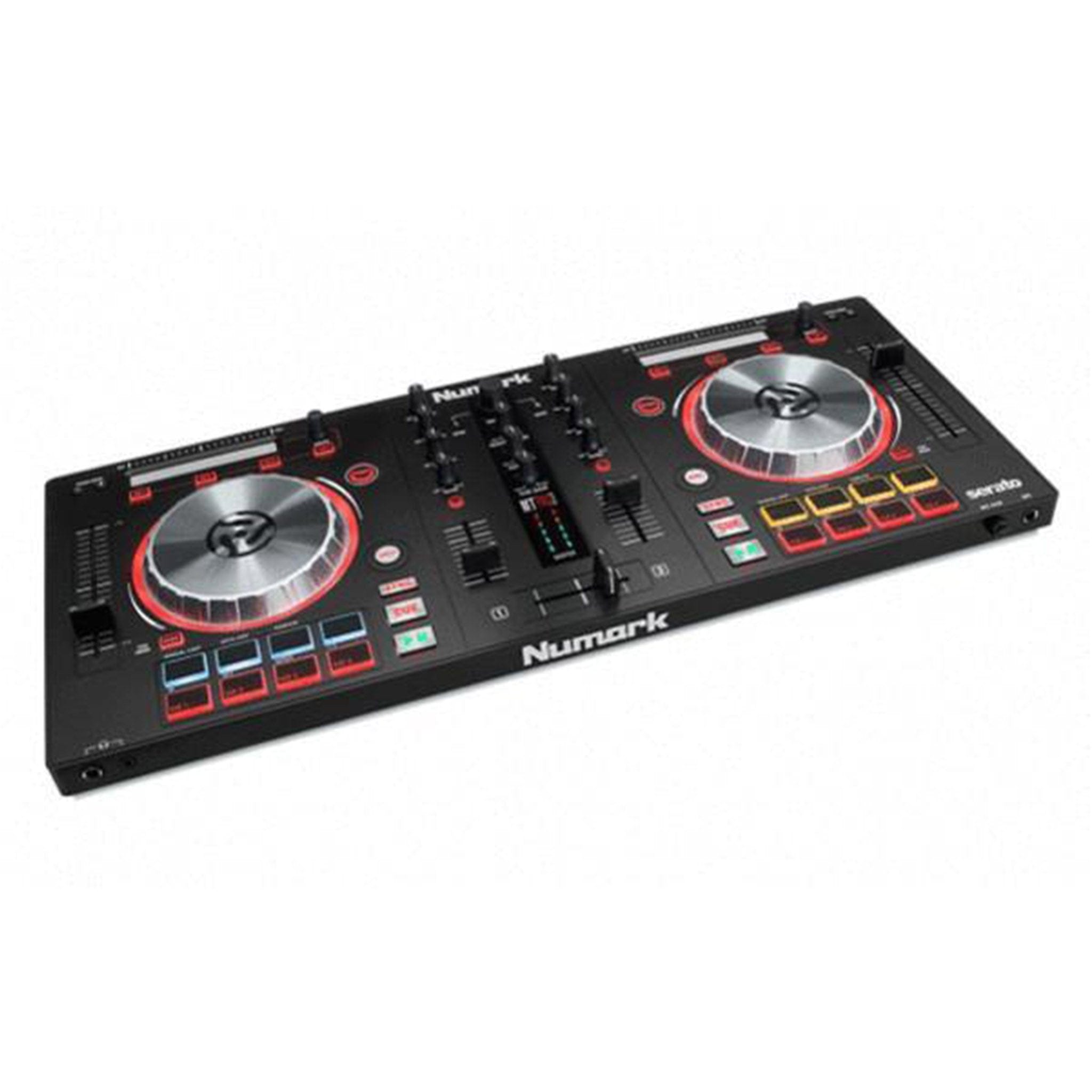 numark dj controller interfaces numark mixtrack pro 3 all-in-one dj controller for serato dj with headphones