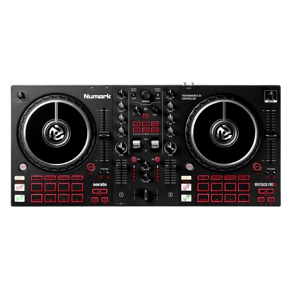 numark dj controller interfaces numark mixtrack pro fx dj controller for serato dj with effects paddles- black