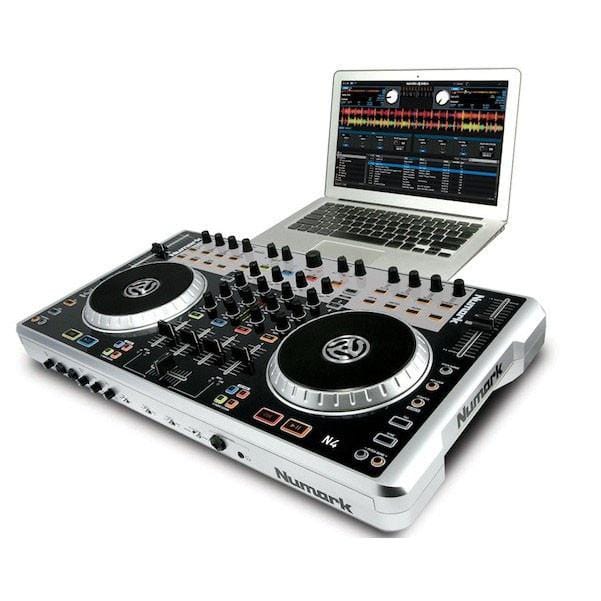 numark dj controller interfaces numark n4 4-deck dj controller with mixer