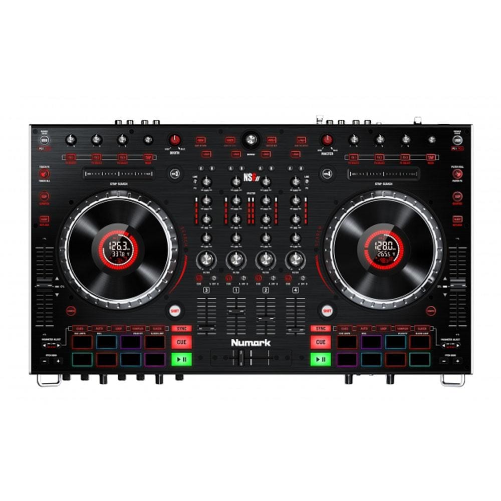 numark dj controller interfaces numark ns6ii 4-channel premium dj controller