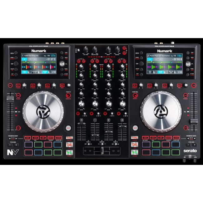 numark dj controller interfaces numark nv intelligent dual-display control for serato