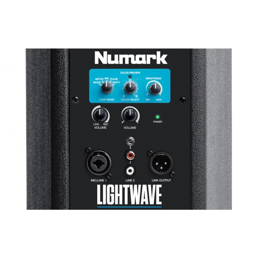 numark speaker cabinets numark lightwave dj loudspeaker with built-in beat sync’d light show
