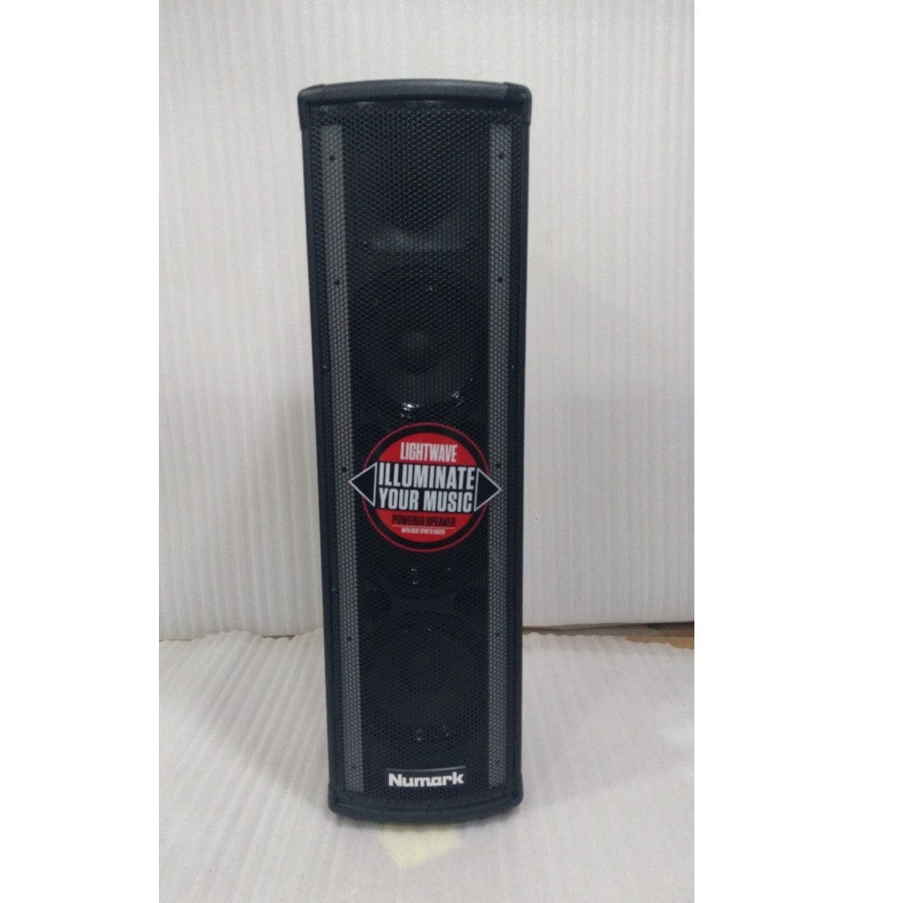 numark speaker cabinets numark lightwave dj loudspeaker with built-in beat sync’d light show - open box b stock