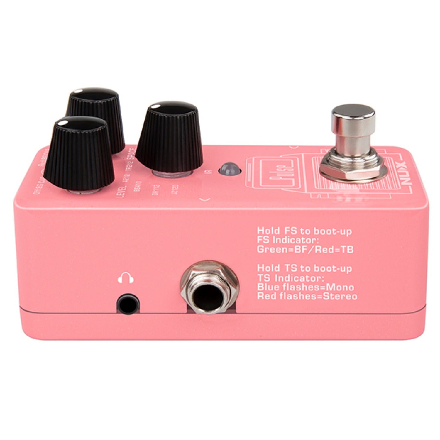 Nux Cab Sim / IR Loader Pink Nux NSS-4 Pulse Mini IR-Loader Effect Pedal