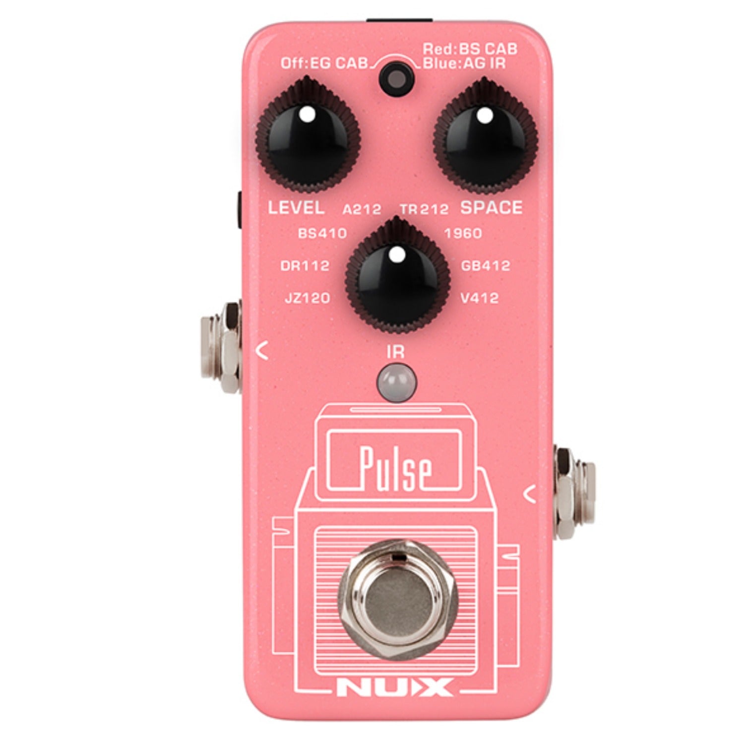Nux Cab Sim / IR Loader Pink Nux NSS-4 Pulse Mini IR-Loader Effect Pedal