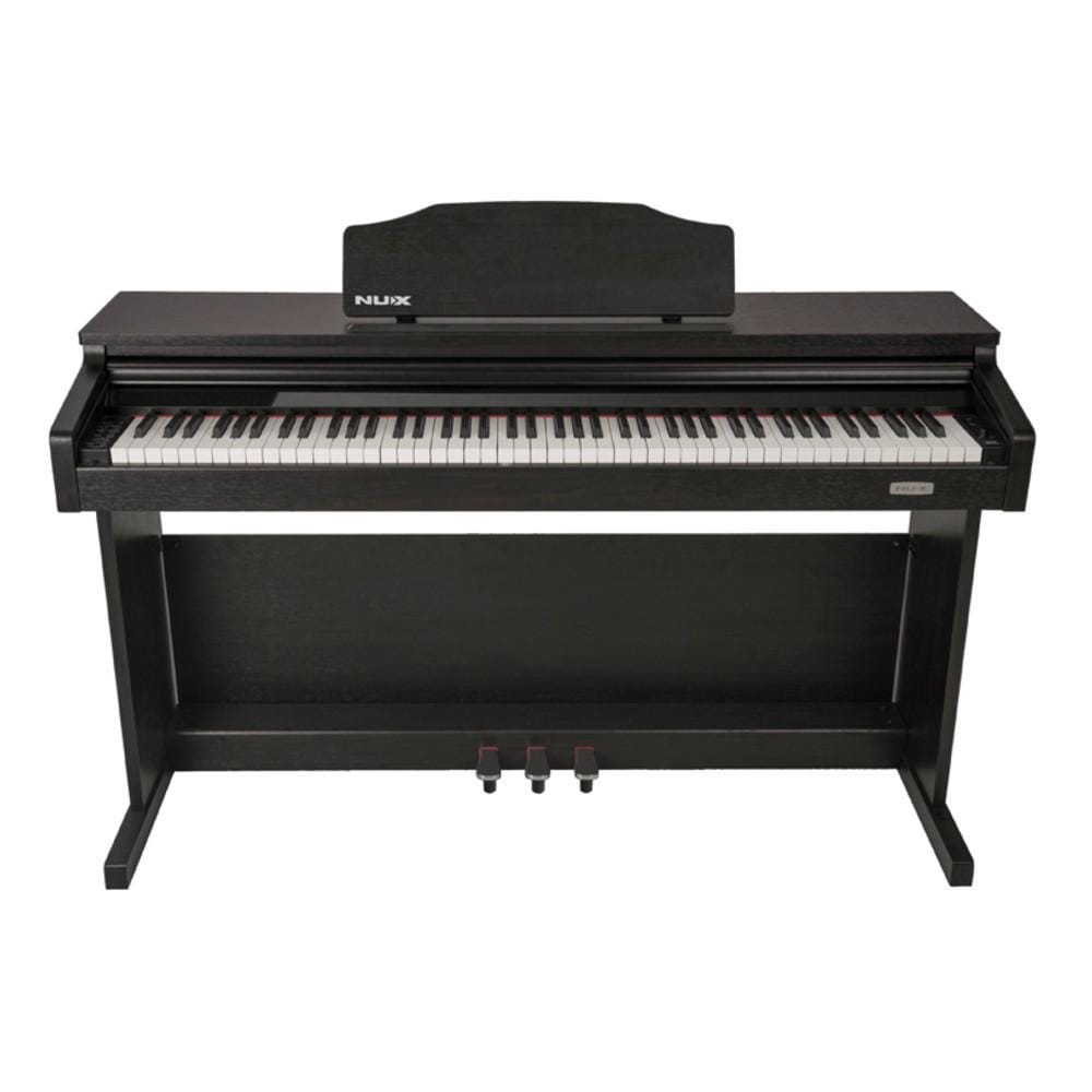 nux digital pianos black nux wk 520 88 key digital piano with hammer action keyboard