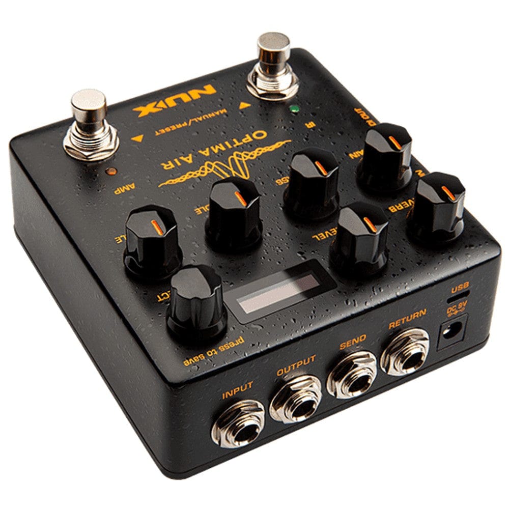nux effect pedals nux nai 5 optima air dual simulator pedal