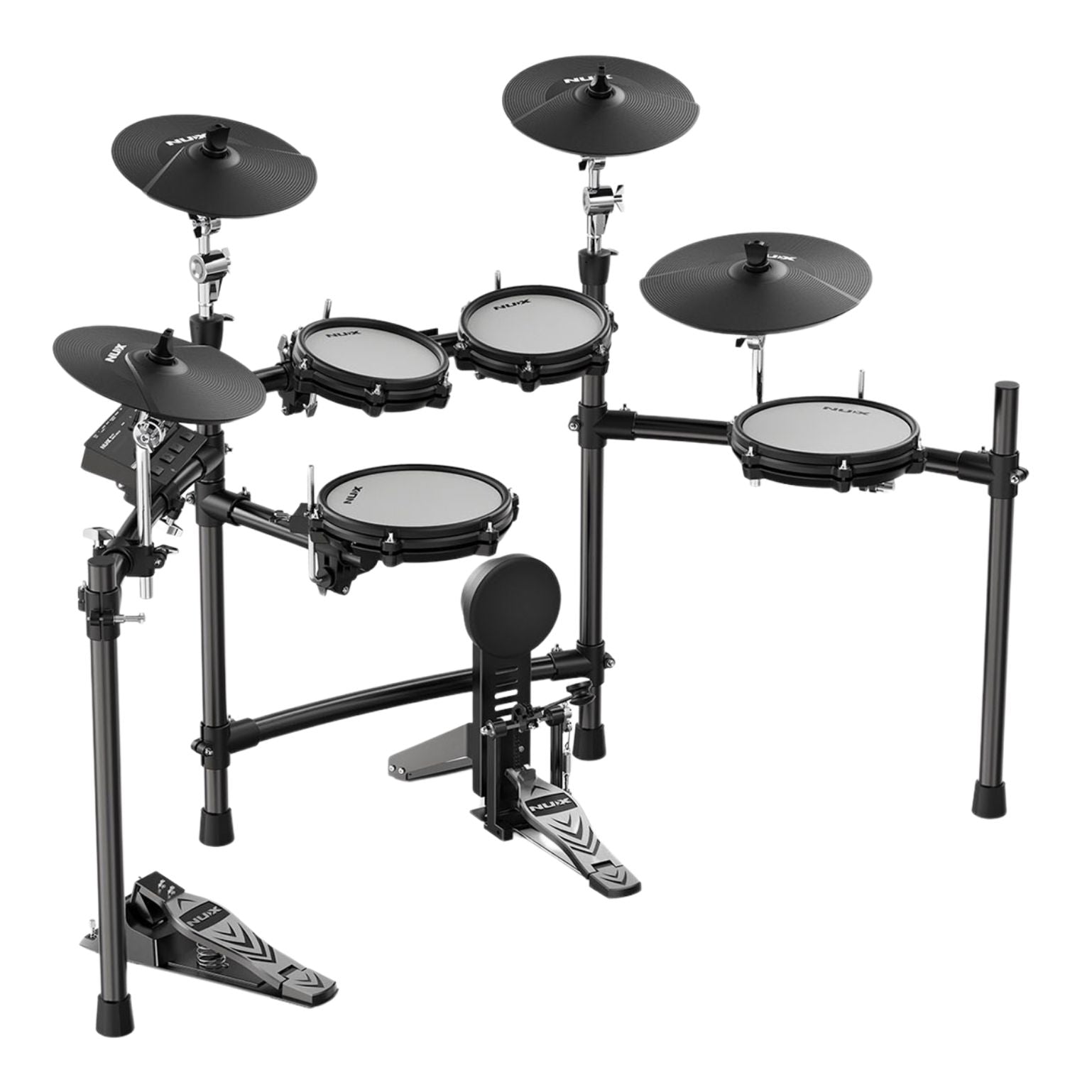 Nux Electronic Drum Kits Black Nux DM-310 All Mesh Head Digital Electronic Drum Kit