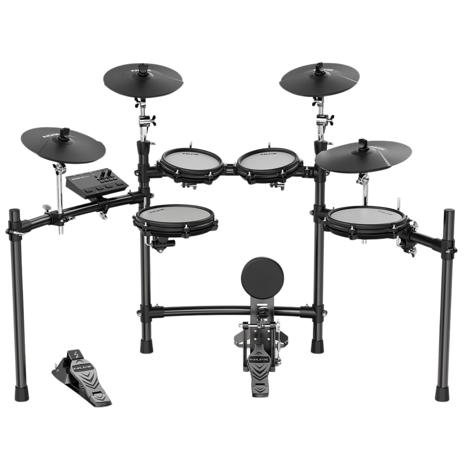 Nux Electronic Drum Kits Black Nux DM-310 All Mesh Head Digital Electronic Drum Kit