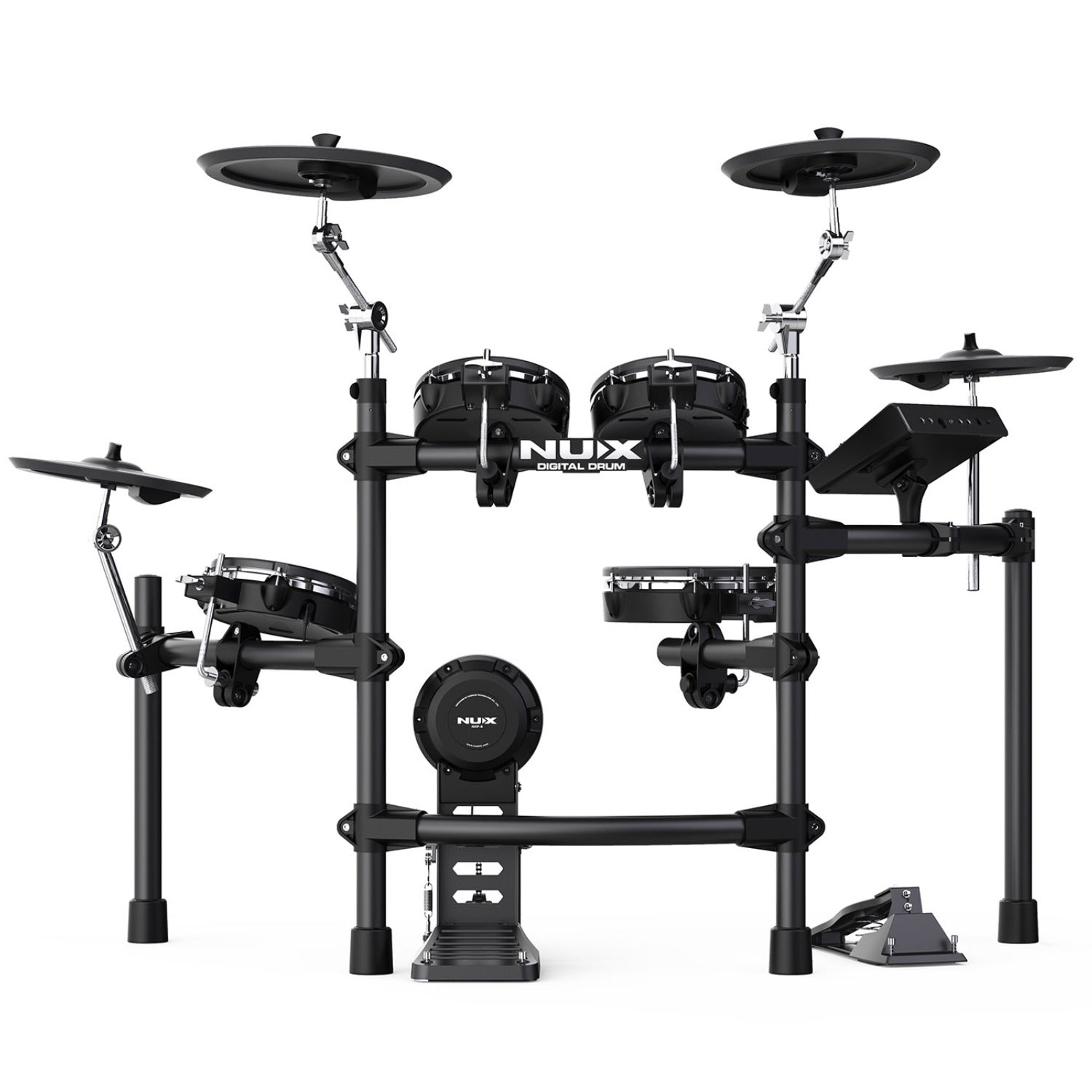 Nux Electronic Drum Kits Black Nux DM-7X Professional Electric Drum Set with All Mesh Heads