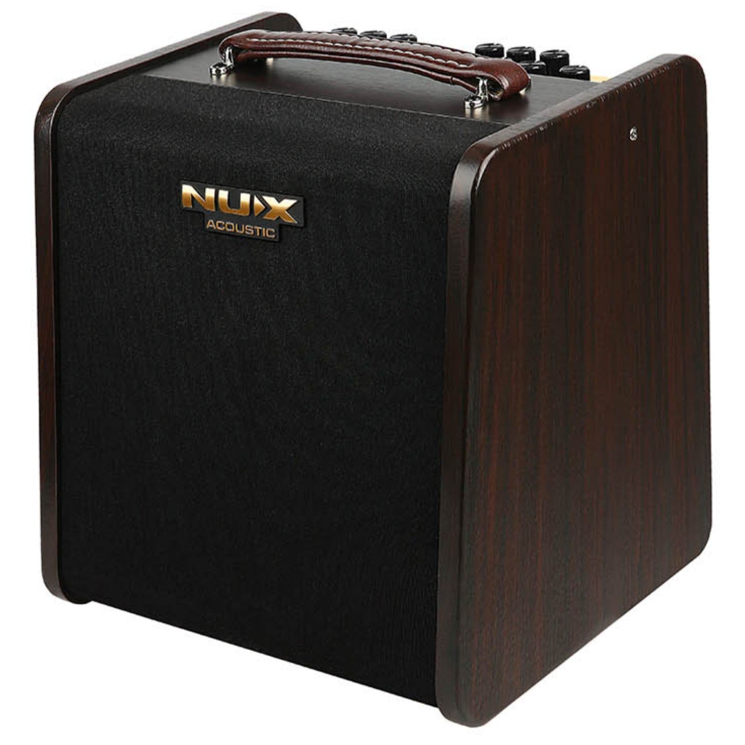 Nux Guitar Combo Amplifiers Black Nux AC-80 Stageman II Battery Powered Acoustic Combo Guitar Amplifiers