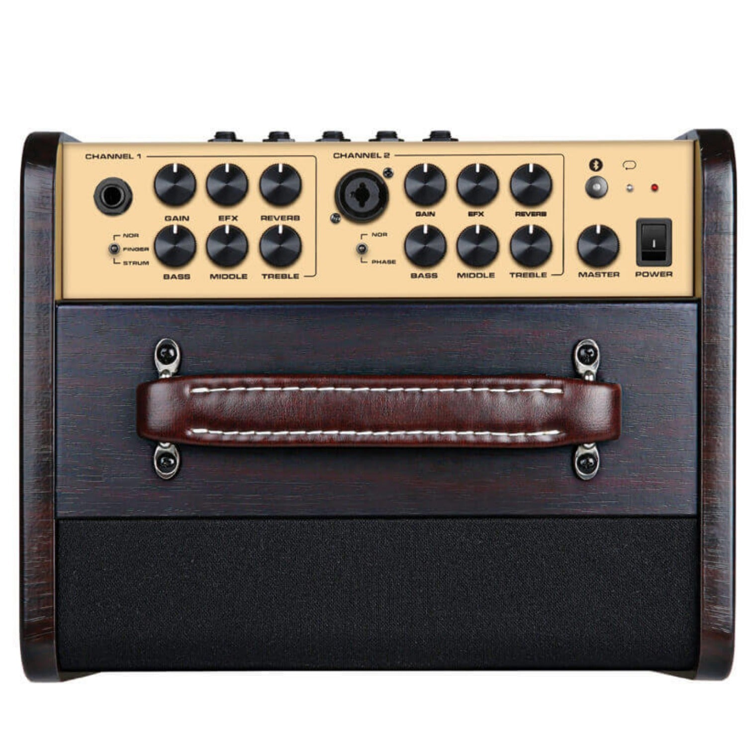 Nux Guitar Combo Amplifiers Black Nux AC-80 Stageman II Battery Powered Acoustic Combo Guitar Amplifiers