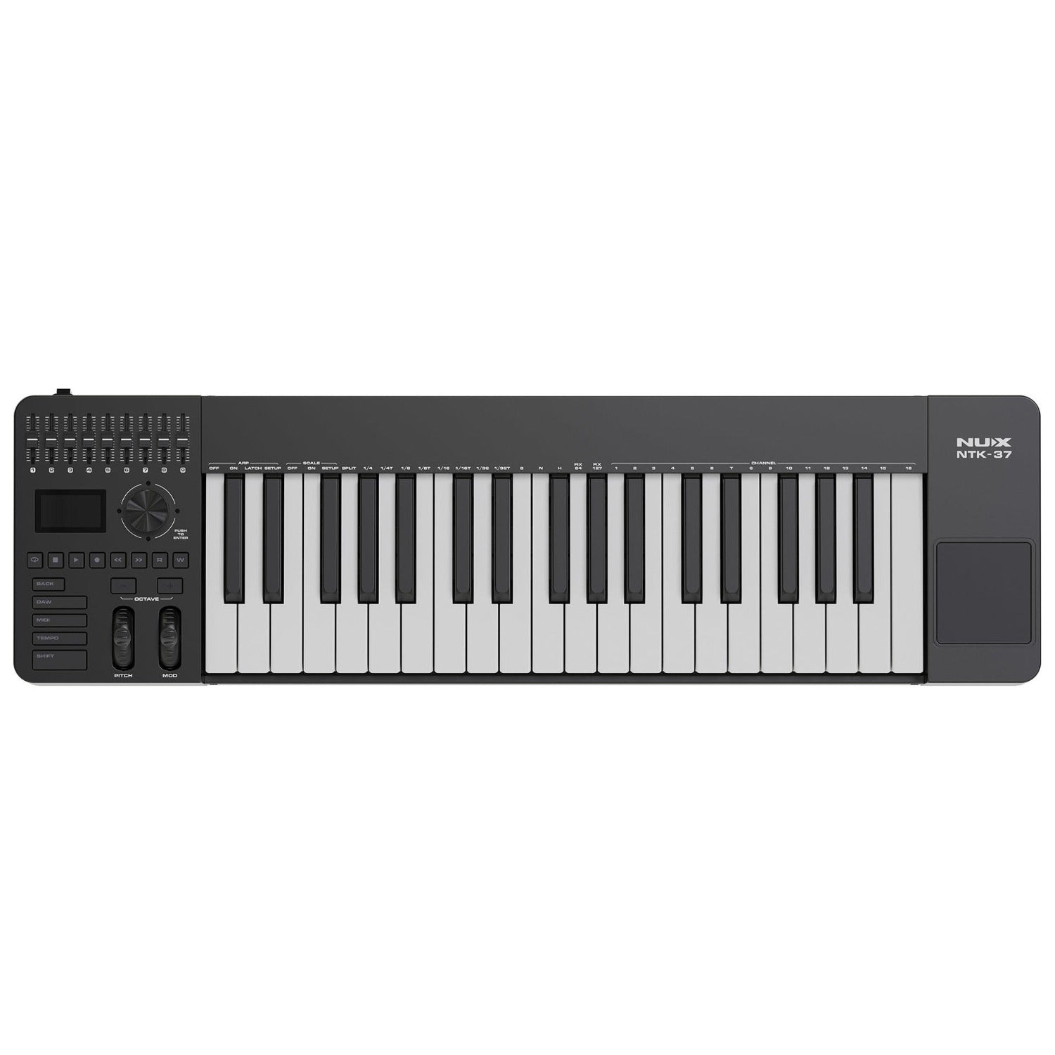 Nux Midi Controllers Black Nux NTK-37 Midi Keyboard Controller