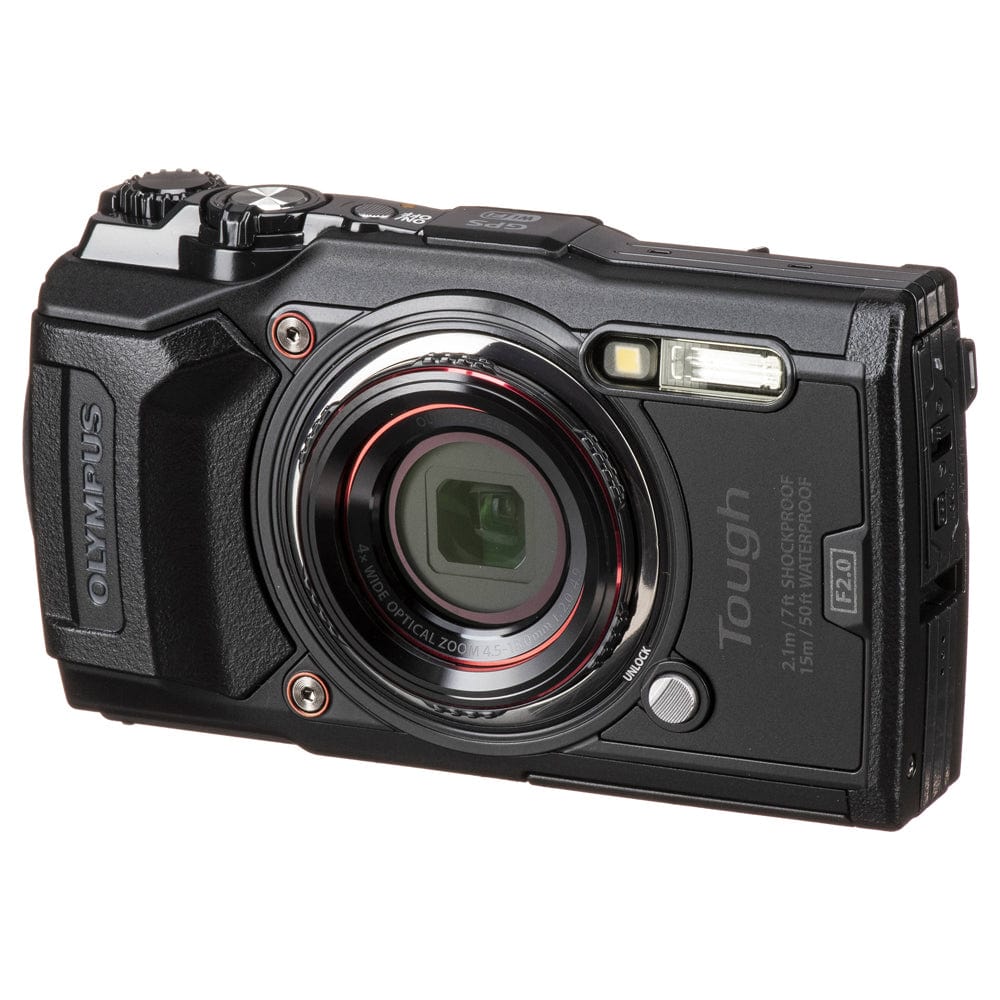 olympus digital cameras black olympus tough tg 6 ultra hd 4k waterproof digital camera with 16gb sd card