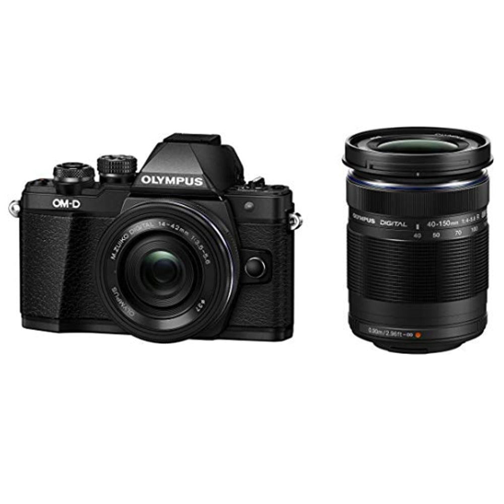 olympus dslr cameras olympus e m10 mark iii camera body with 14-42 ez and 40-150 twin lens kit