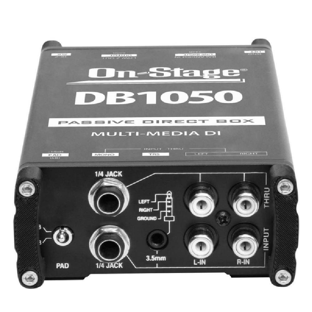 on-stage d i boxes black on-stage db1050 passive multimedia di box