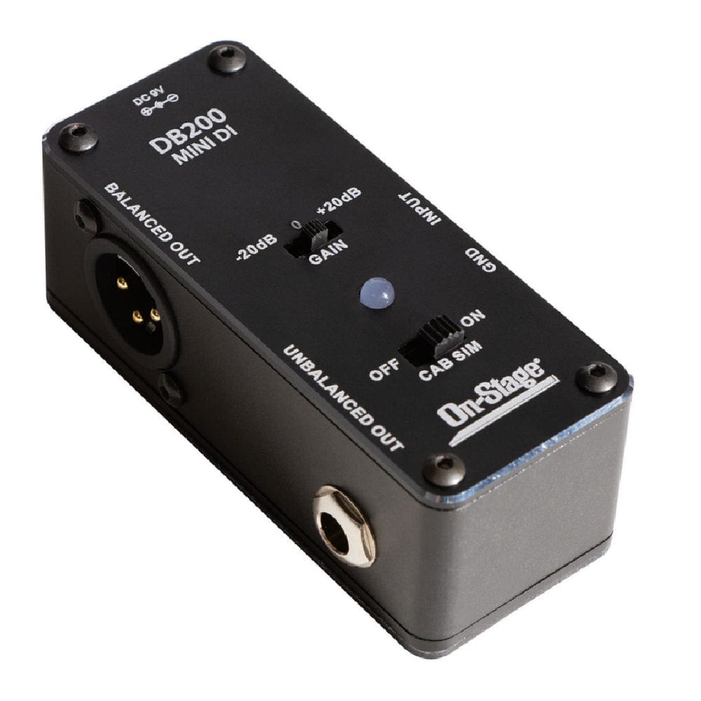 on-stage d i boxes black on-stage db200 mini di box