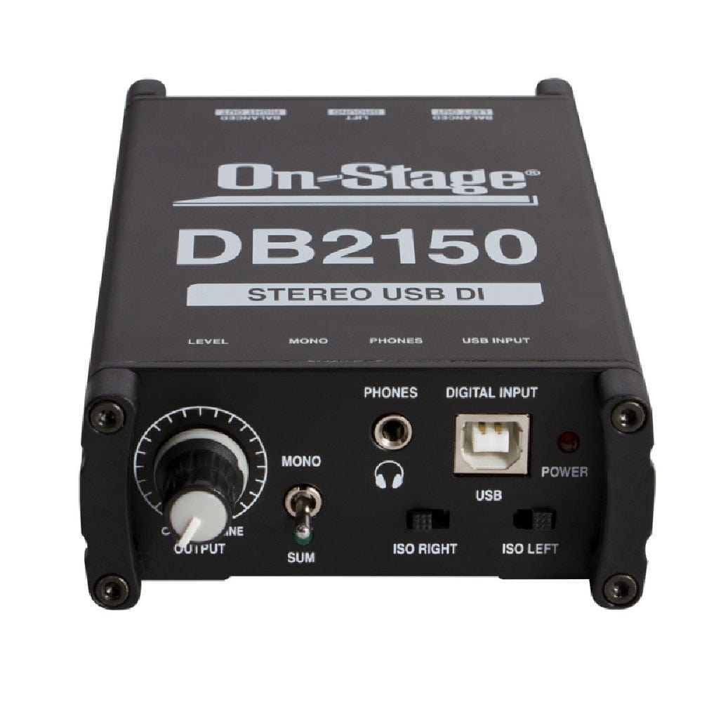 on-stage d i boxes black on-stage db2150 passive usb di box