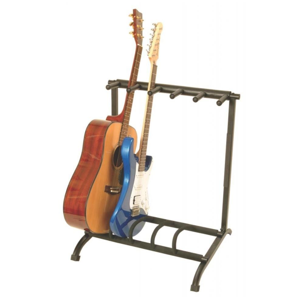on-stage guitar stands on-stage gs7561 five space foldable multi-guitar rack
