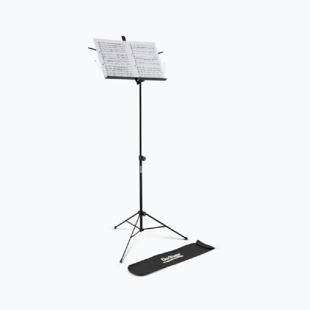 on-stage music stands on-stage sm7122bb sheet music stand w/ carry bag