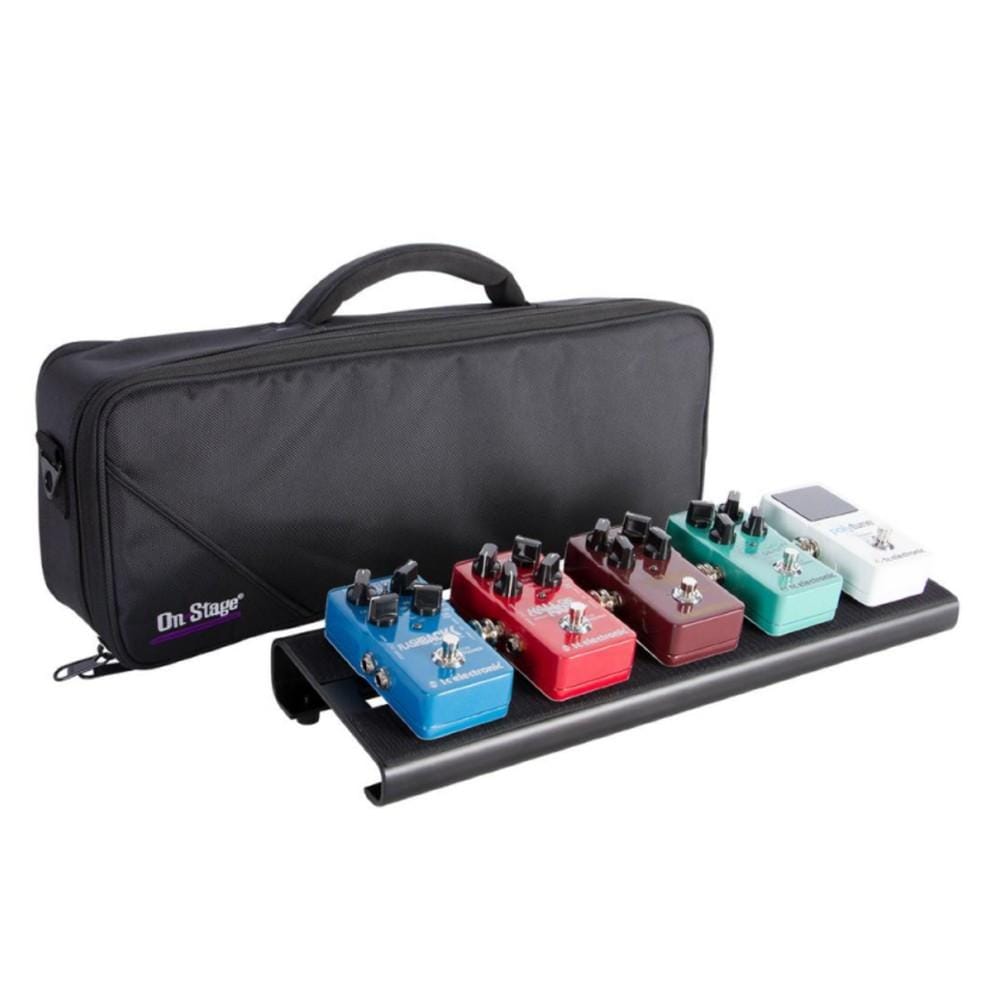 on-stage pedalboards on-stage gpb2000 compact pedal board with gig bag - black