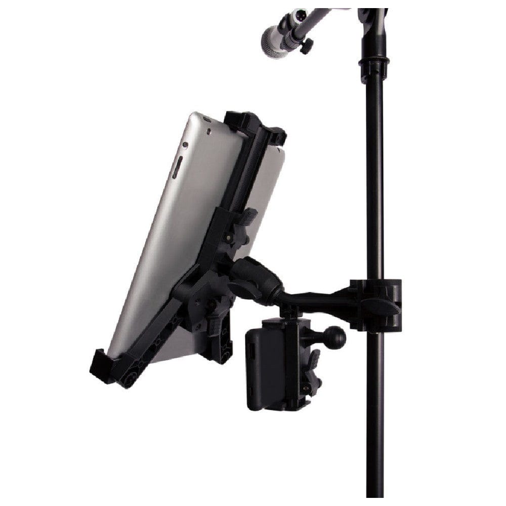 onstage tablet stands and holders black on-stage tcm1500 tablet/smartphone holder stands