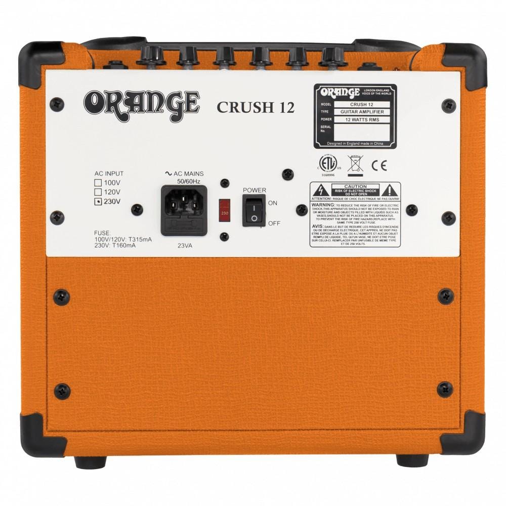 orange guitar combo amplifiers orange crush 12 12w single channel solid state combo guitar amplifier