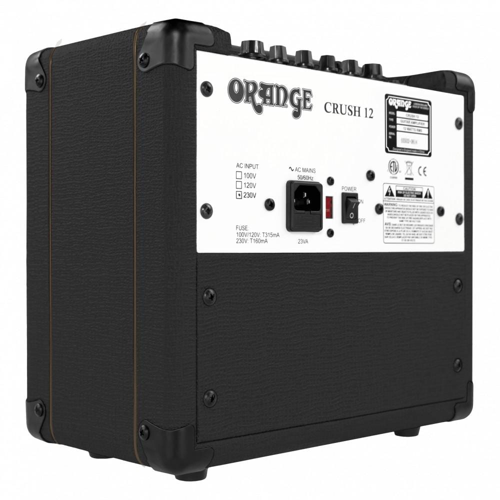 orange guitar combo amplifiers orange crush 12 12w single channel solid state combo guitar amplifier #color_black