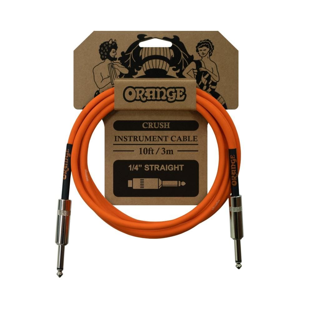 orange instrument cables straight to straight orange ca crush 10ft instrument cable